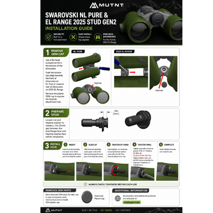 Gen 2 - NEW Swarovski NL-Pure AND  EL Range Stud Tripod Adapter