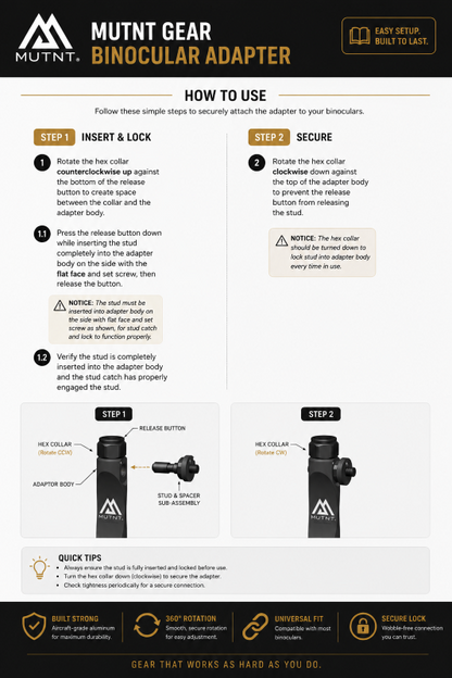 Universal Binocular Adapter Stud